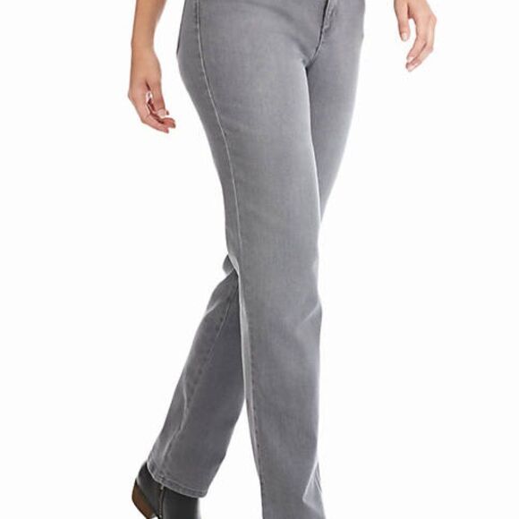 Gloria Vanderbilt Light Gray Amanda Jeans, 12 - Picture 1 of 12